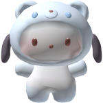 ୨♡୧cute pochacco with light blue bear pajamas