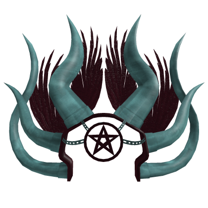 Unhallowed Coven Antlers Crown (Teal Red)