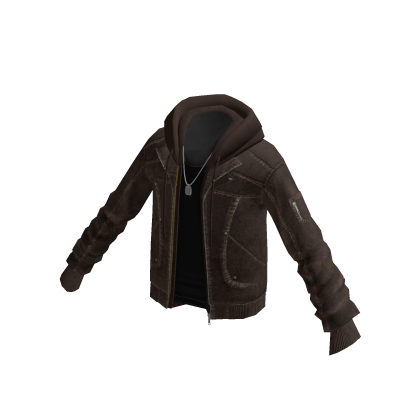 Sherpa Lined Hooded Jacket (Brown)
