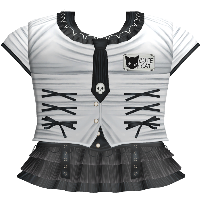 cute cat alt jirai kei outfit white
