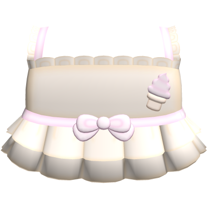 Yellow Cutesy Ribbon Ice cream Dress Roblox item