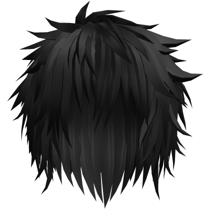 Black Messy Emo Scene Wolfcut Hair Roblox item