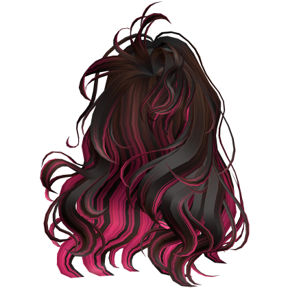 Curly Blowout Dark Brown & Hot Pink