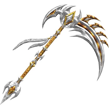 White and Gold Soul Snatcher Scythe Roblox item