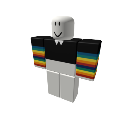 rainbow sleeved shirt cropped