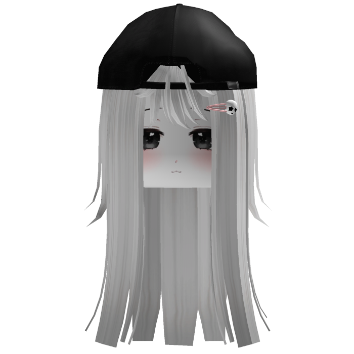 White Cute Hair With Cap