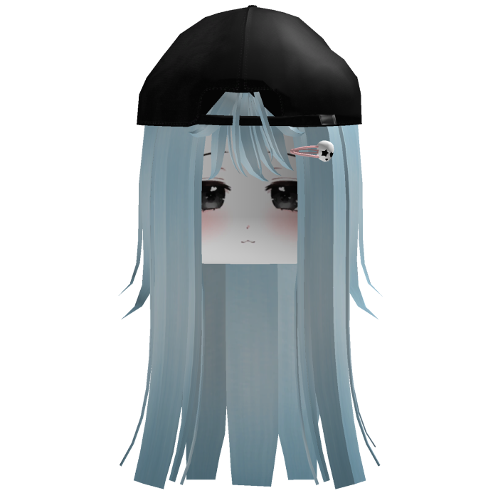 Blue Cute Hair With Cap