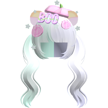 halloween pastel bear teal and purple pigtails Roblox item