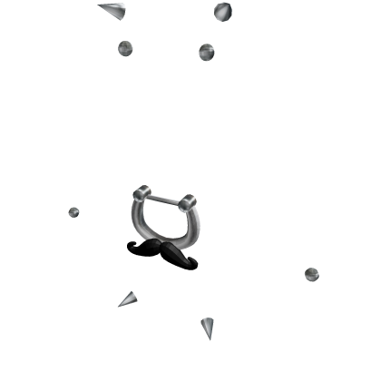 moustache silver piercings swag Roblox item