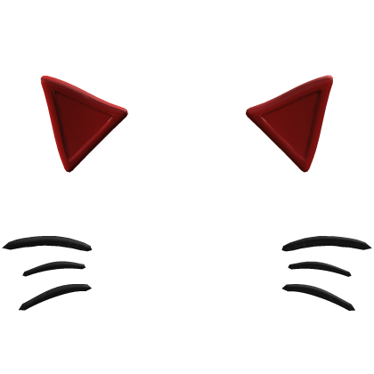 Red Halloween Kitty Ears Filter