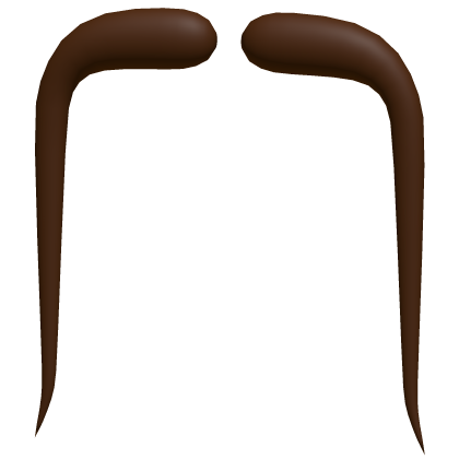 Brown Long Mustache Roblox item