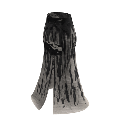Black Inkblot Grunge Flared Pants Y2K [PBR]