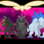 Mothra and Godzilla and Shimo and Tiamat