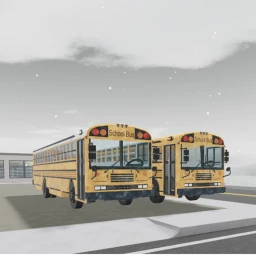 Snowy Suburban School Buses icon