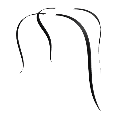 Cute Curvy Messy Hair Strands Extensions - Black Roblox item