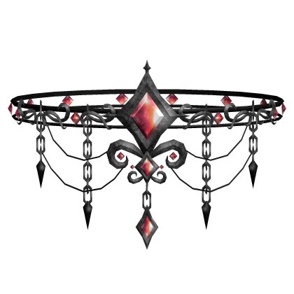 Red Halloween Gothic Gemstone Choker