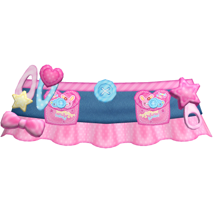 Cute Kawaii Pink Mimi Mezzo Piano Denim Skirt