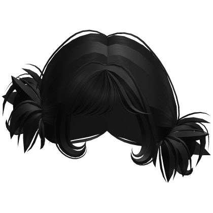 Y2K Spikey Tilted Rockstar Buns (Black)
