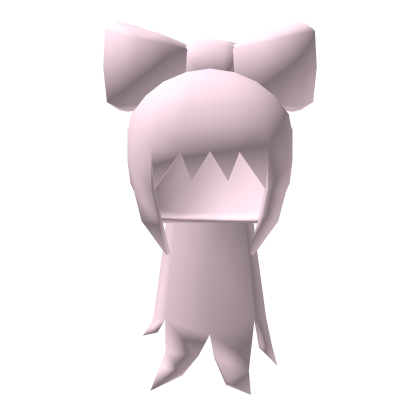 Low Poly Bow Ponytail Pink