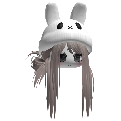 Moe Messy Girl Hair W/ Bunny Hat  Ash V3