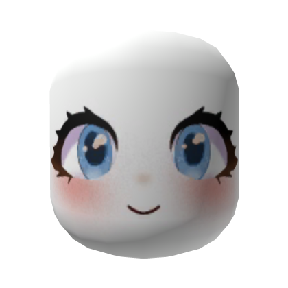 Cute Face Mask Blue Eyes White Roblox item