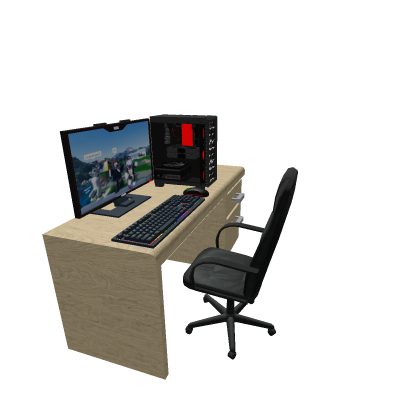 PC Desk have light