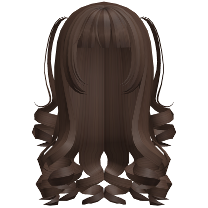 Dolly Coquette Curled Pigtails (Brown) Roblox item
