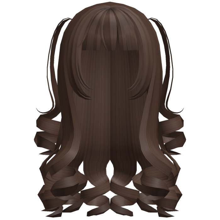 Dolly Coquette Curled Pigtails (Brown)