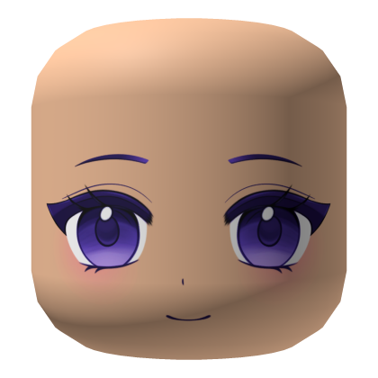 Purple Midnight Lavander Kawaii Smiling Face Blush Roblox item