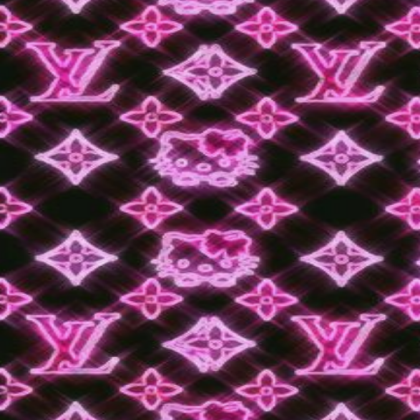 Neon pink Lui Hello Kitty Pattern Roblox decal