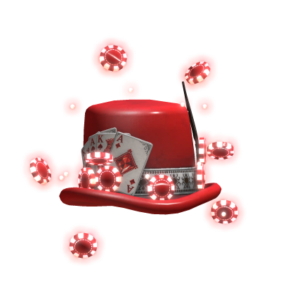 Red Casino Hat With Aura 