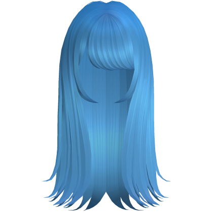 Long Straight Vampire Goth Emo Hair (Blue) Roblox item