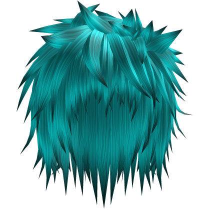 cyan blue emo spiky messy vampire punk anime hair