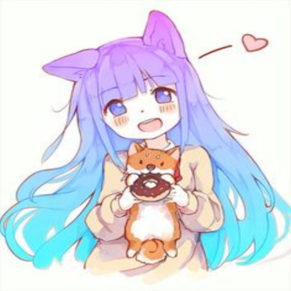 Cute Cat Girl With Dog Roblox decal