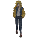 Blonde Anime Girl Y2K style Prima