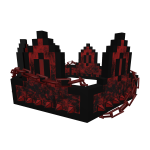 Crimson Red Goth Chained 8-Bit Crown
