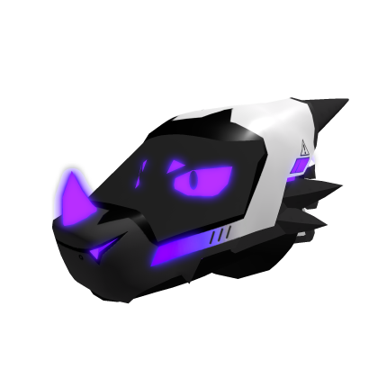 Emissive Synth Dragon Head | Purple/White Mk.2 Roblox item