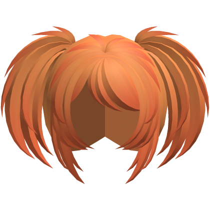 emo vkei moe fluffy pigtails orange