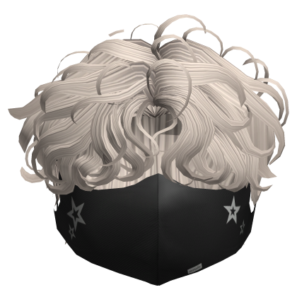 Curly Middle Part w/ Mask in Ash Roblox item