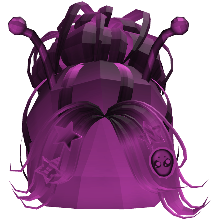 Pink & Black Alien Bun w/ Antennae