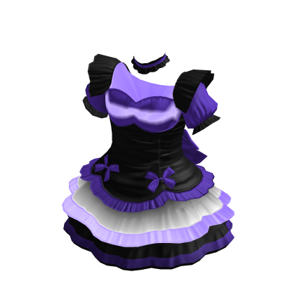 Maid Dress | Black & Purple thumbnail
