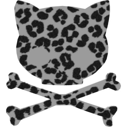 ♡ Leopard Print Kitty Skull Hairclip Roblox item