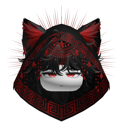 Egyptian Mullet w/ Divine Red Black Hood