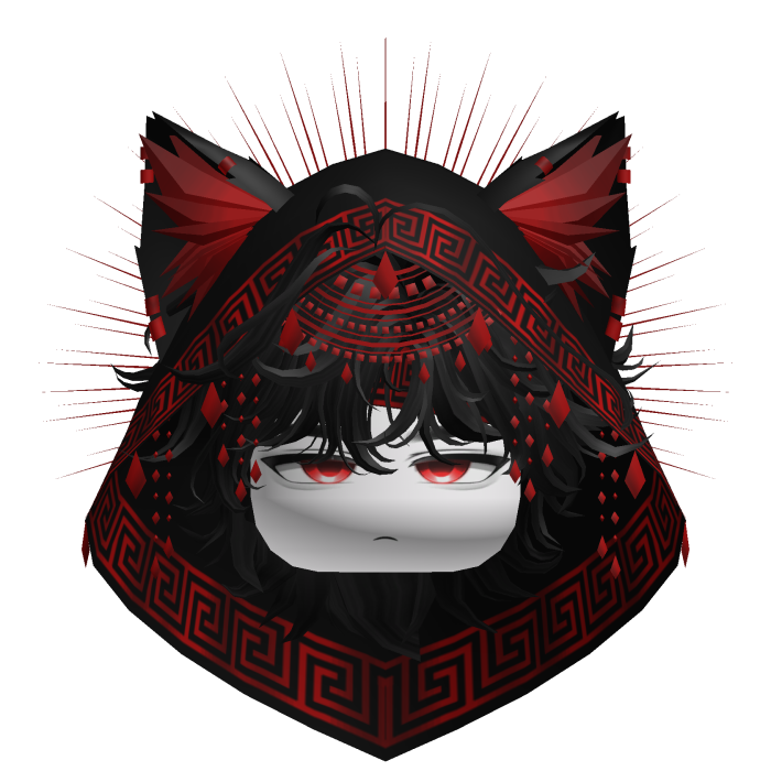 Egyptian Mullet w/ Divine Red Black Hood