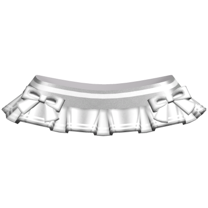 Kawaii Anime School Skirt w Bows (White)