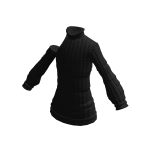 BerryBox Jan '24 Right Cold Shoulder Sweater Black