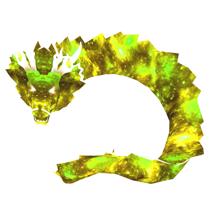 Cartoony Yellow Galaxy Dragon🌌
