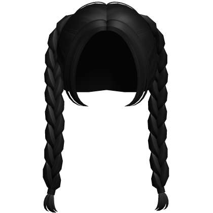 ♡ : high long split braids in black Roblox item