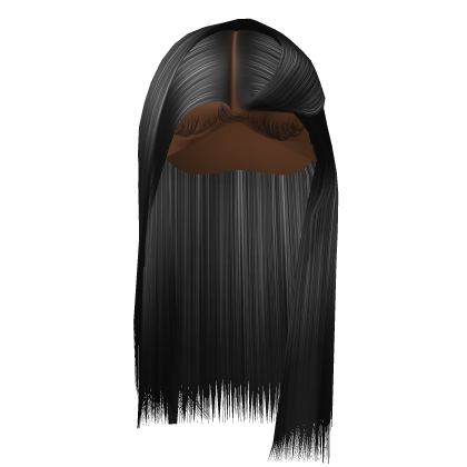 Straight Middle Part Flip Over | Black