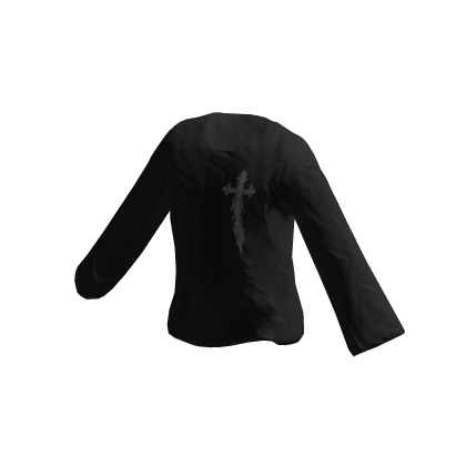 Black Cross Graphic Sweater